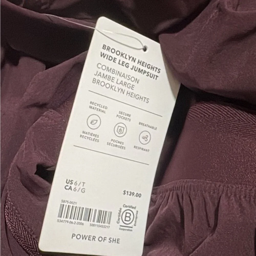 Athleta Brooklyn Heights Wide Leg Jumpsuit // Spiced Cabernet - Picture 11 of 11